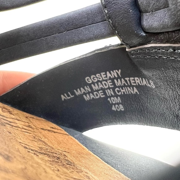 G by Guess Seany Platform Strappy Sandals Washed Denim 10 - Picture 14 of 16